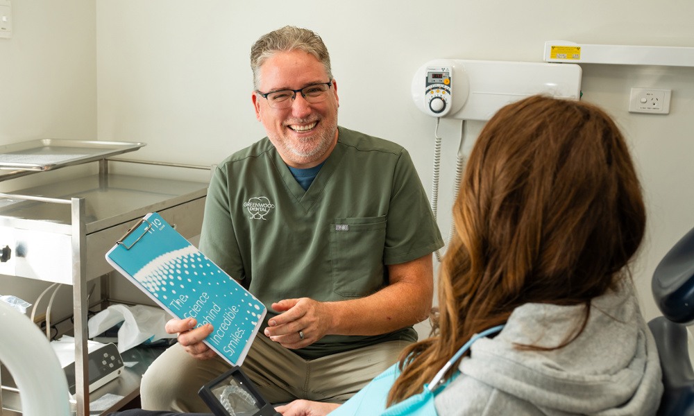 Dr Joshua with Patient